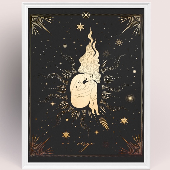 Virgo Wall Art Celestial Zodiac Print Poster Unframed - Picture 2 of 5